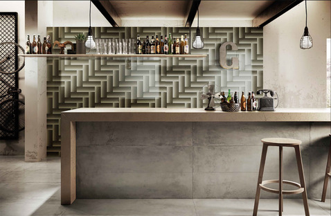 Vintage and contemporary ceramic tiles: the charm of industrial style atmospheres<br />
