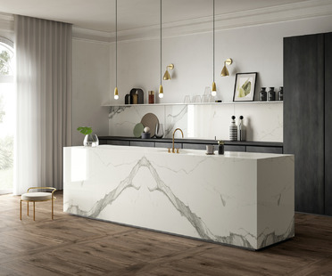 Bright, white and welcoming: the SapienStone Calacatta countertop for the kitchen of 2020
