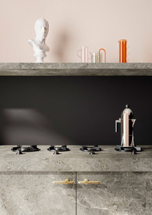 Elegant yet functional kitchens: SapienStone countertops in shades of grey

