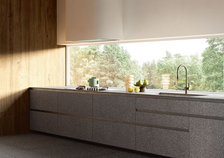 Timeless beauty and innovation: Sapienstone kitchen countertops in the style of Venetian terrazzo
