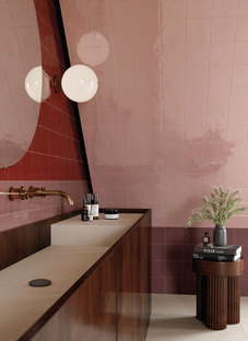 Bottega d’Arte quality surface coverings: the charm of handcrafted red body tiles

