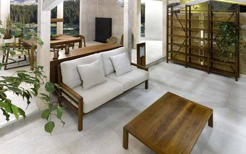 Iris Ceramica, Living. Marmi Imperiali flooring
