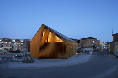 Helen & Hard architects’ glue-laminated timber library in Vennesla 
